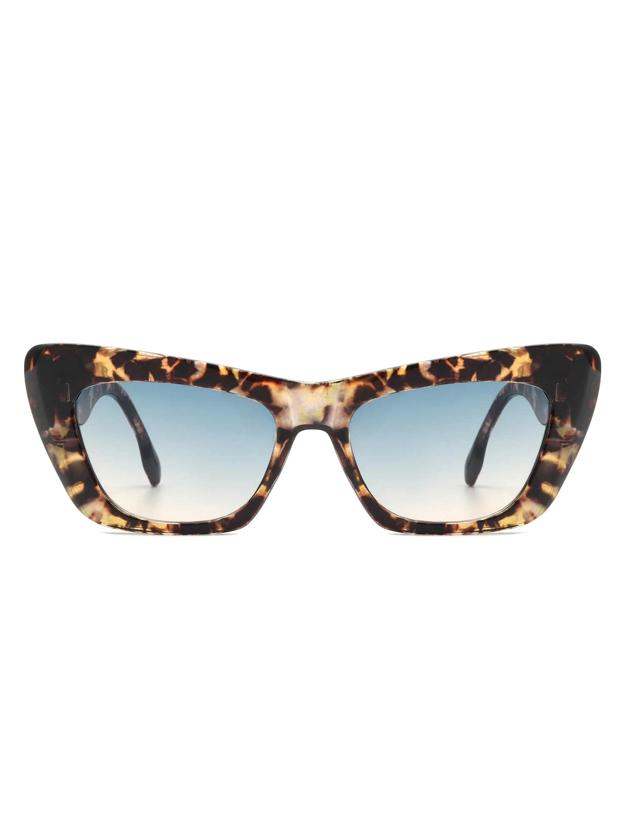 Hush - Chic Retro Tinted Cat Eye Women's Fashion Square Sunglasses - Image 4