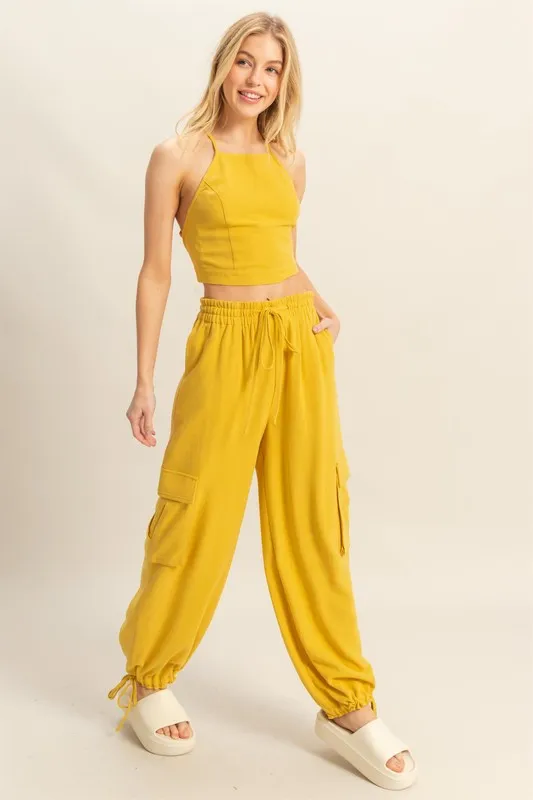 HYFVE Crop Top and Cargo Pants Set - Image 2