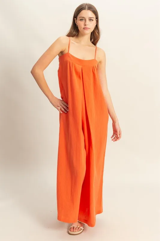 HYFVE Double Gauze Super Flowy Cami Jumpsuit