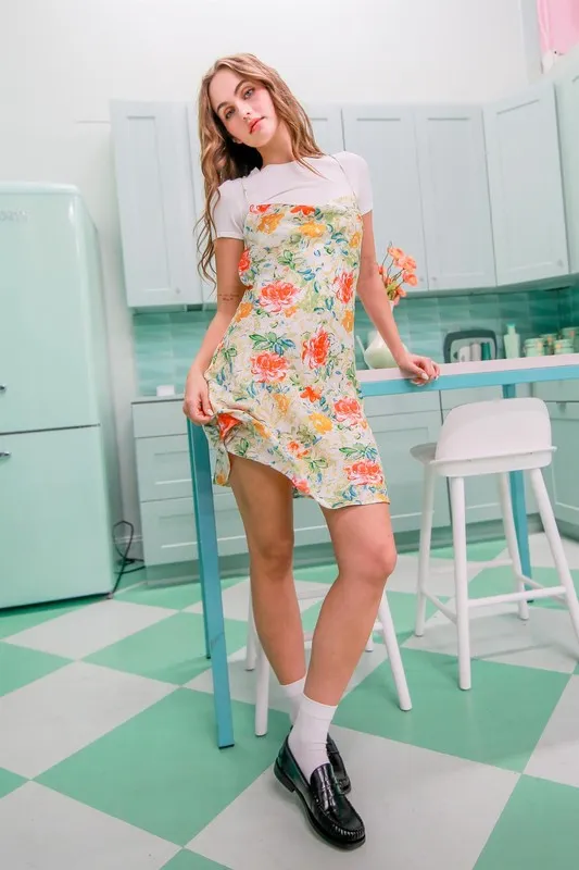 HYFVE Floral Cowl Neck Flirty Satin Mini Dress - Image 7