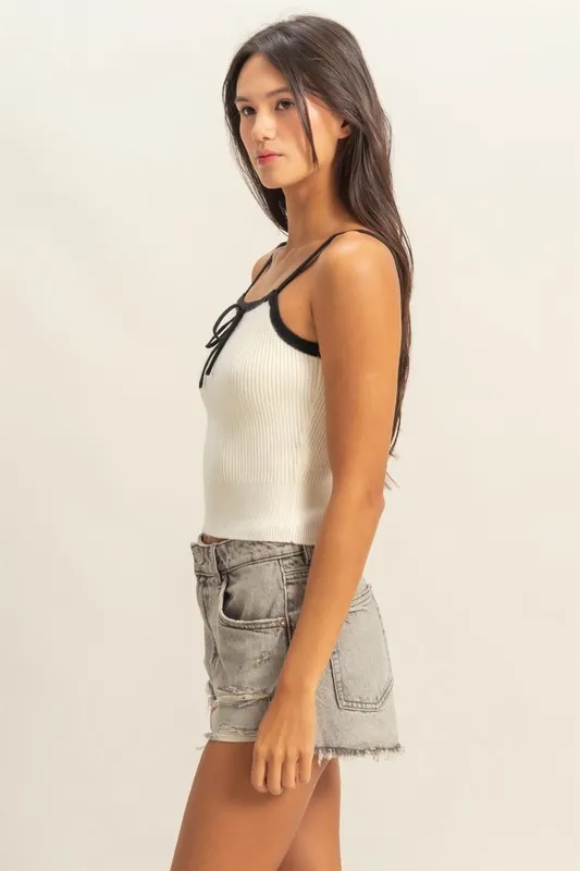 HYFVE Square Neck Ribbed Knit Cami - Image 2