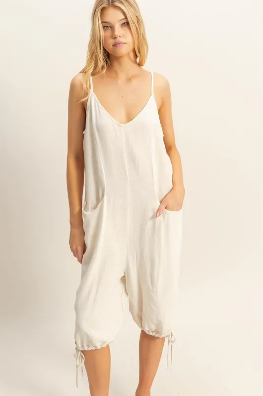 HYFVE V-Neck Pocket Detail Side Tie Hem Romper - Image 4