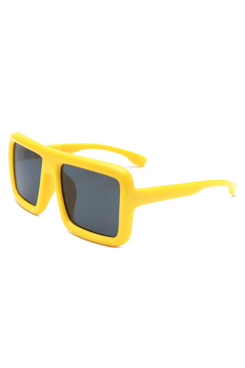 Hype - Oversized Square Flat-Top Women's Fashion Sunglasses - Image 10