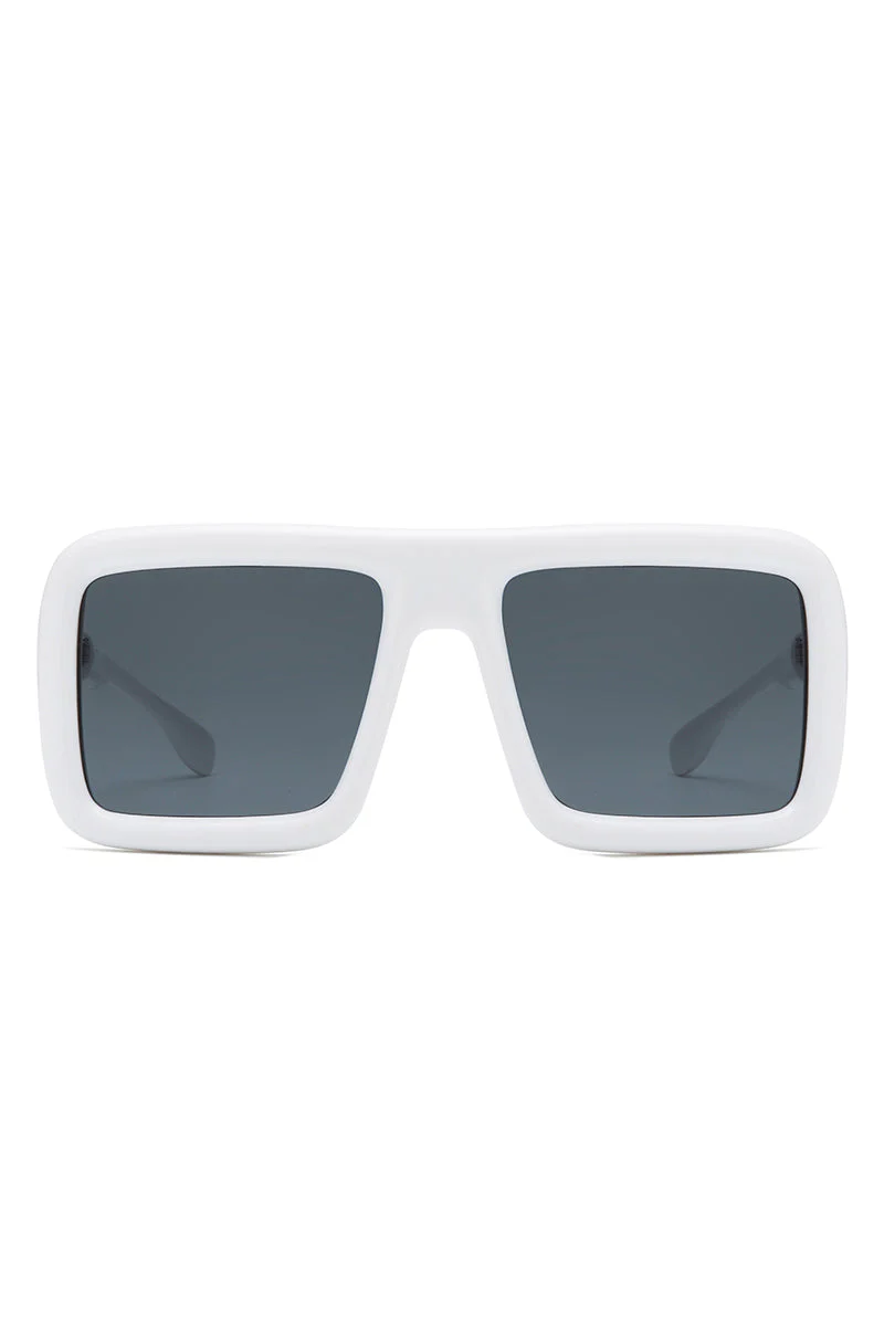 Hype - Oversized Square Flat-Top Women's Fashion Sunglasses - Image 11