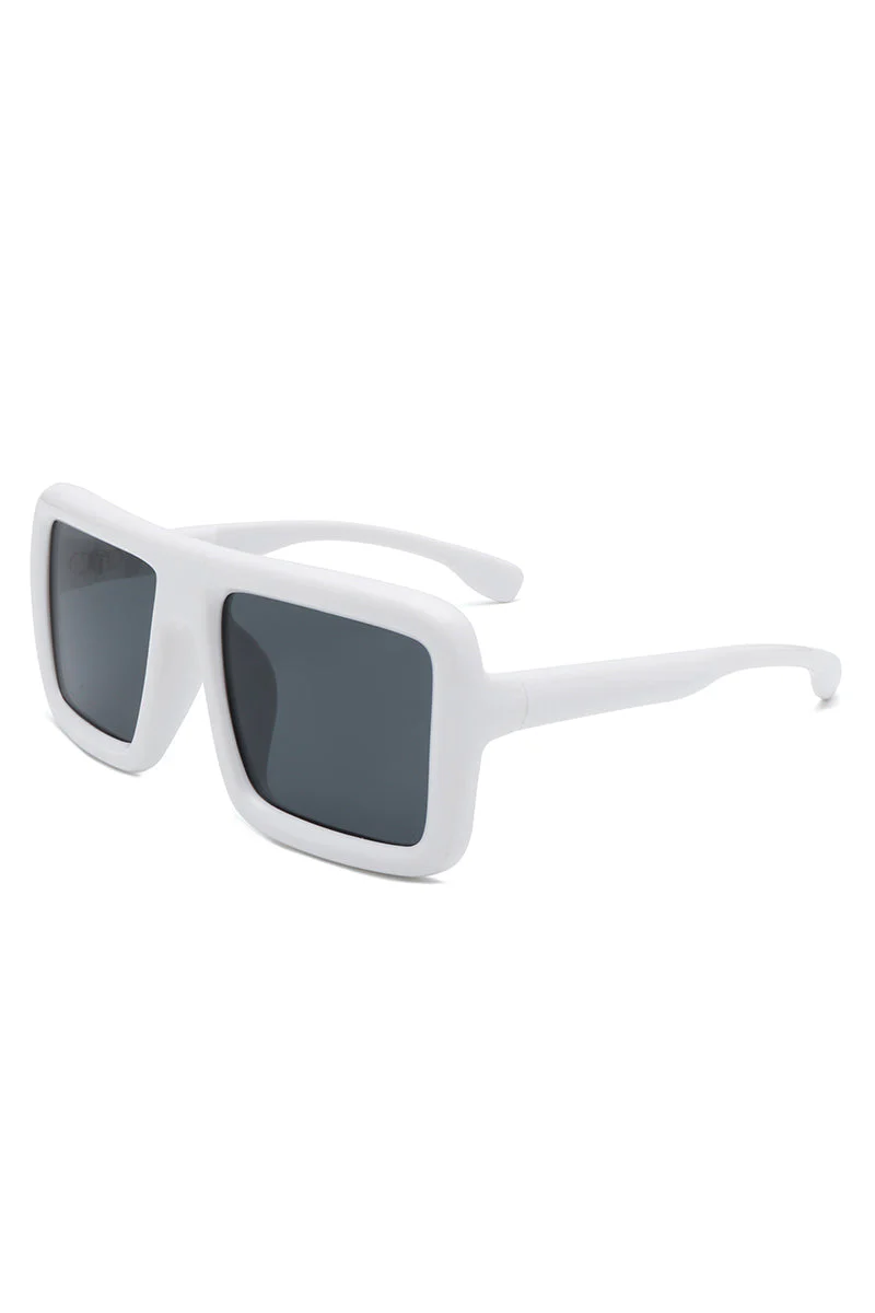 Hype - Oversized Square Flat-Top Women's Fashion Sunglasses - Image 12