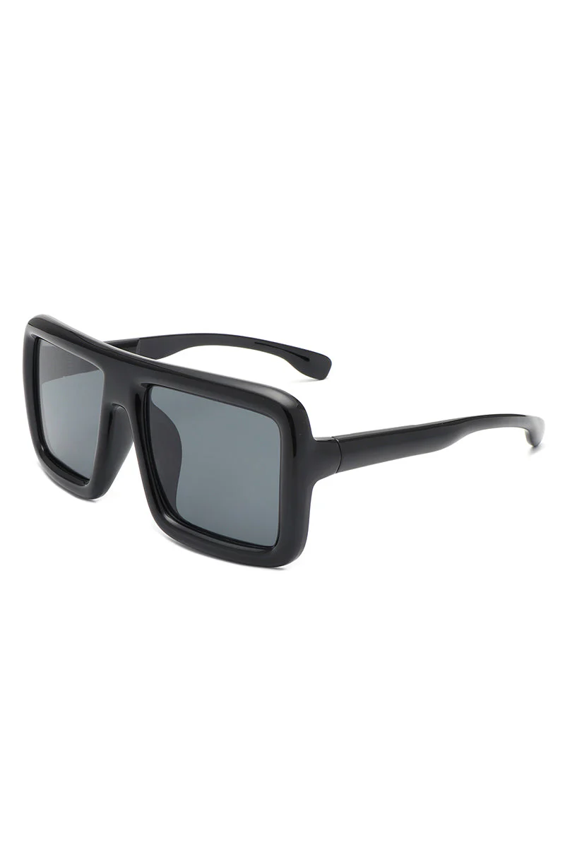 Hype - Oversized Square Flat-Top Women's Fashion Sunglasses - Image 3