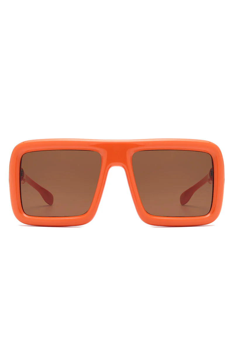Hype - Oversized Square Flat-Top Women's Fashion Sunglasses - Image 4