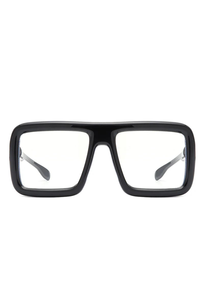 Hype - Oversized Square Flat-Top Women's Fashion Sunglasses - Image 5