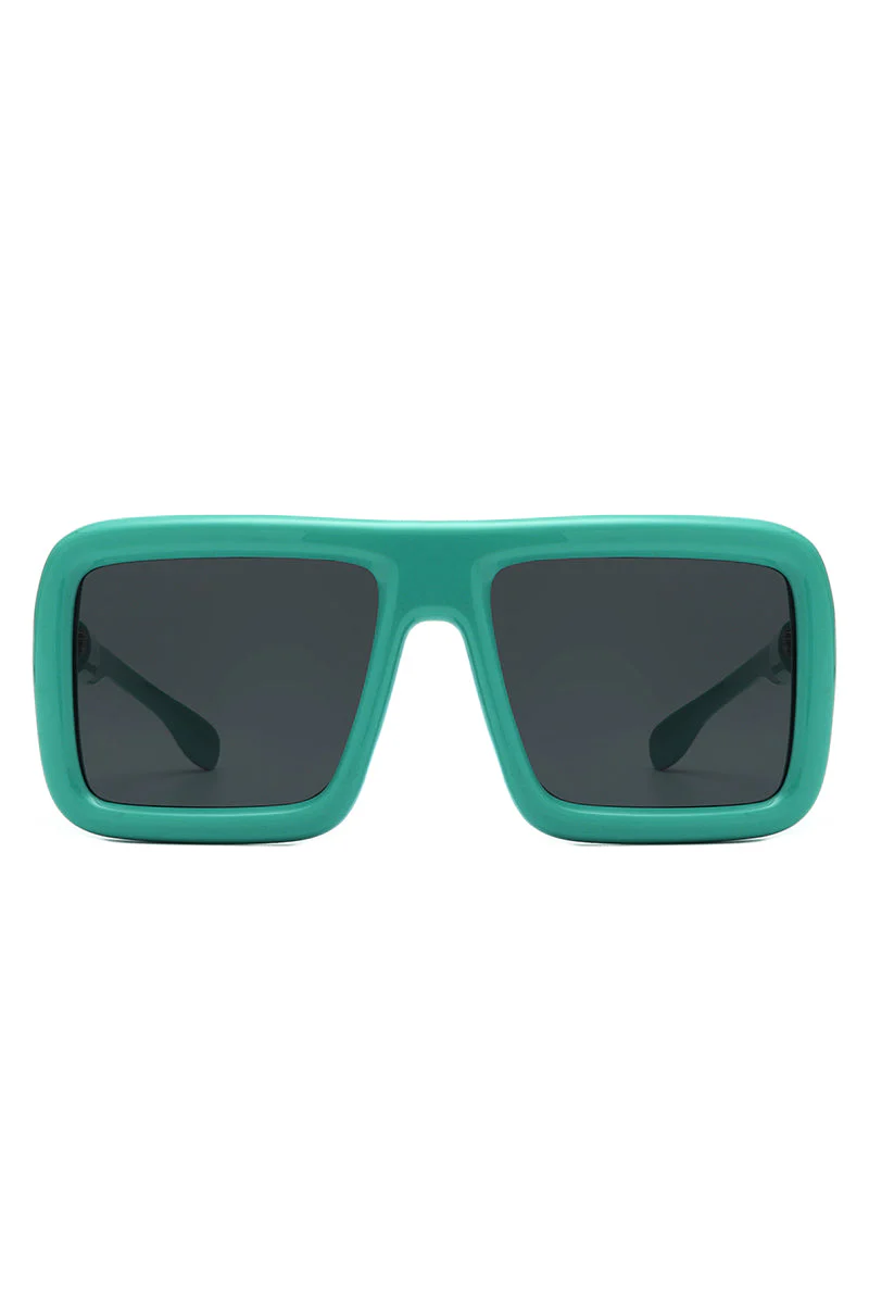 Hype - Oversized Square Flat-Top Women's Fashion Sunglasses - Image 7
