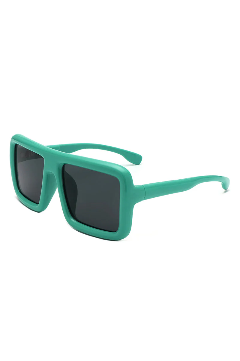 Hype - Oversized Square Flat-Top Women's Fashion Sunglasses - Image 8