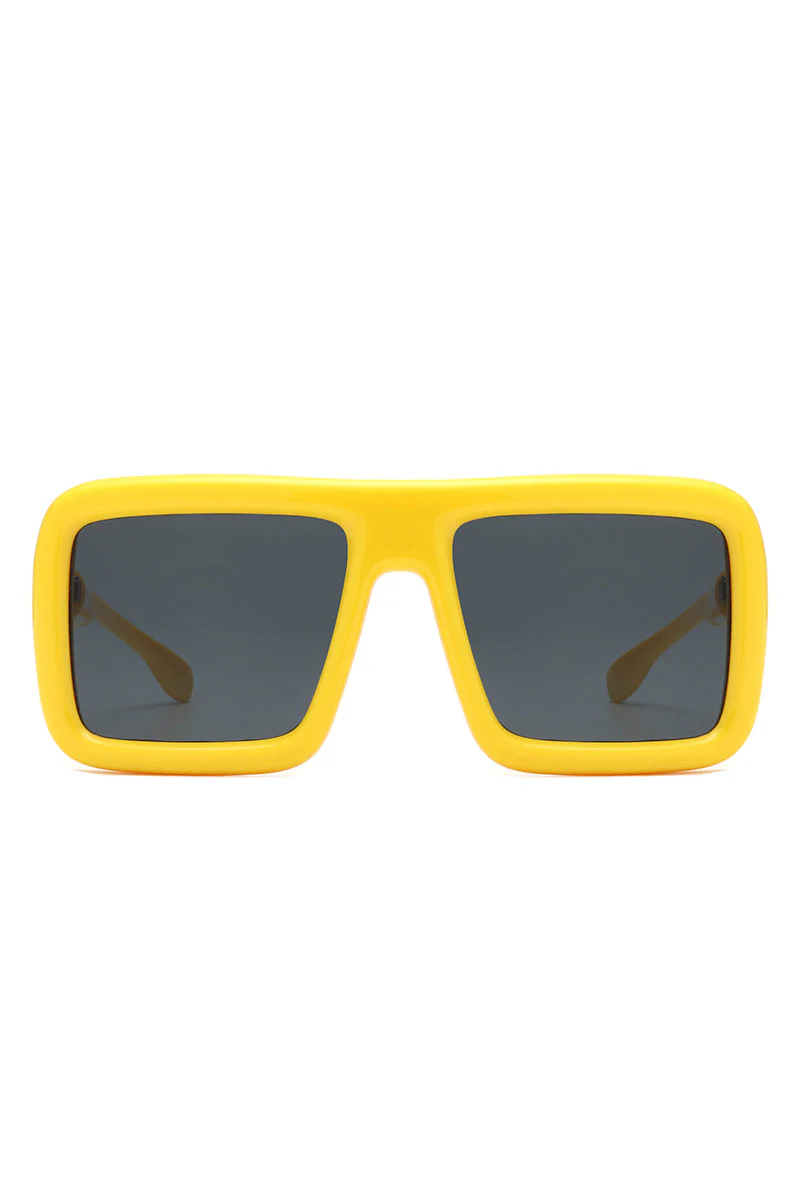 Hype - Oversized Square Flat-Top Women's Fashion Sunglasses - Image 9