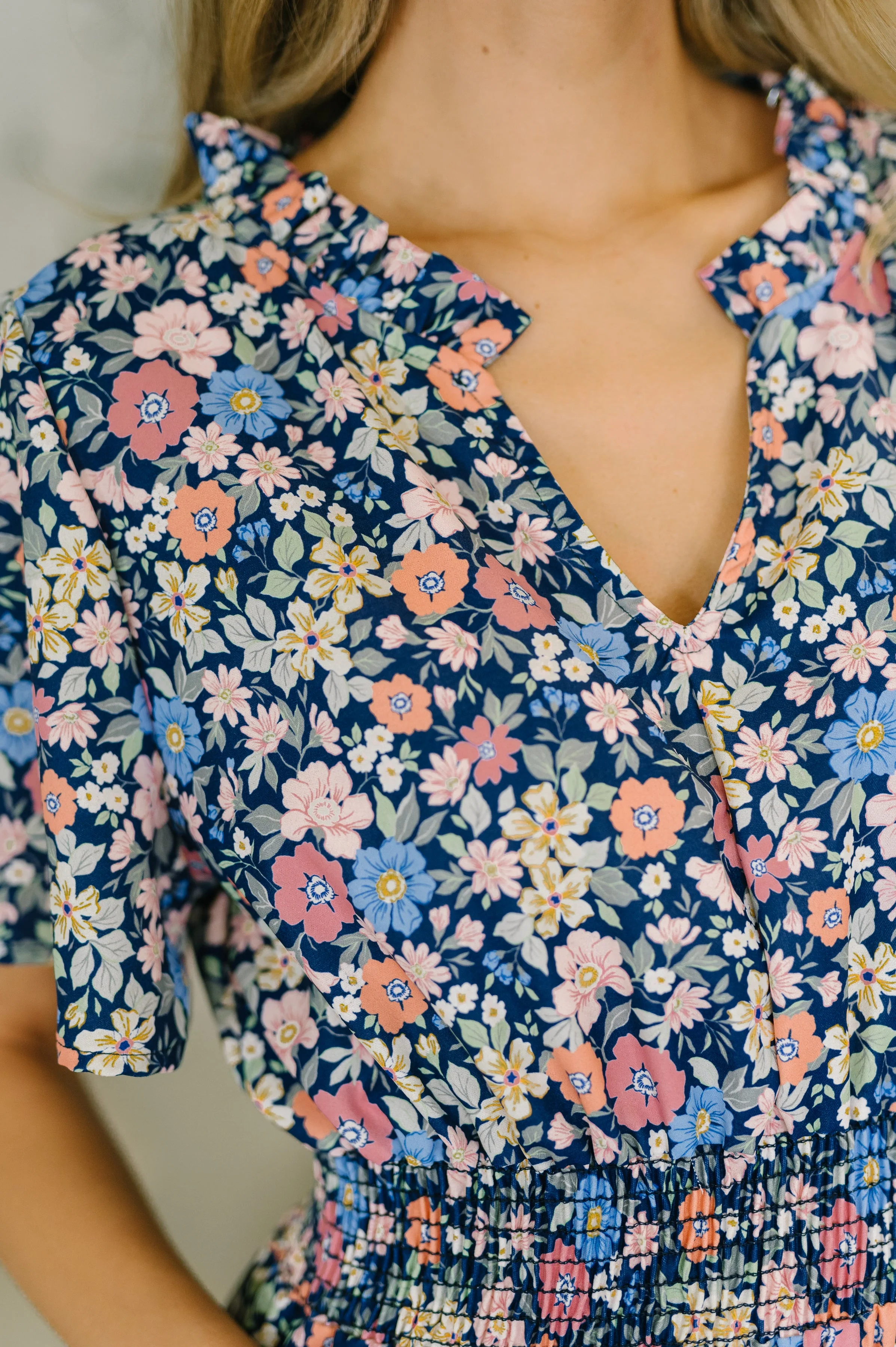 I Wanna Talk Notch Neck Midi Dress - Image 2