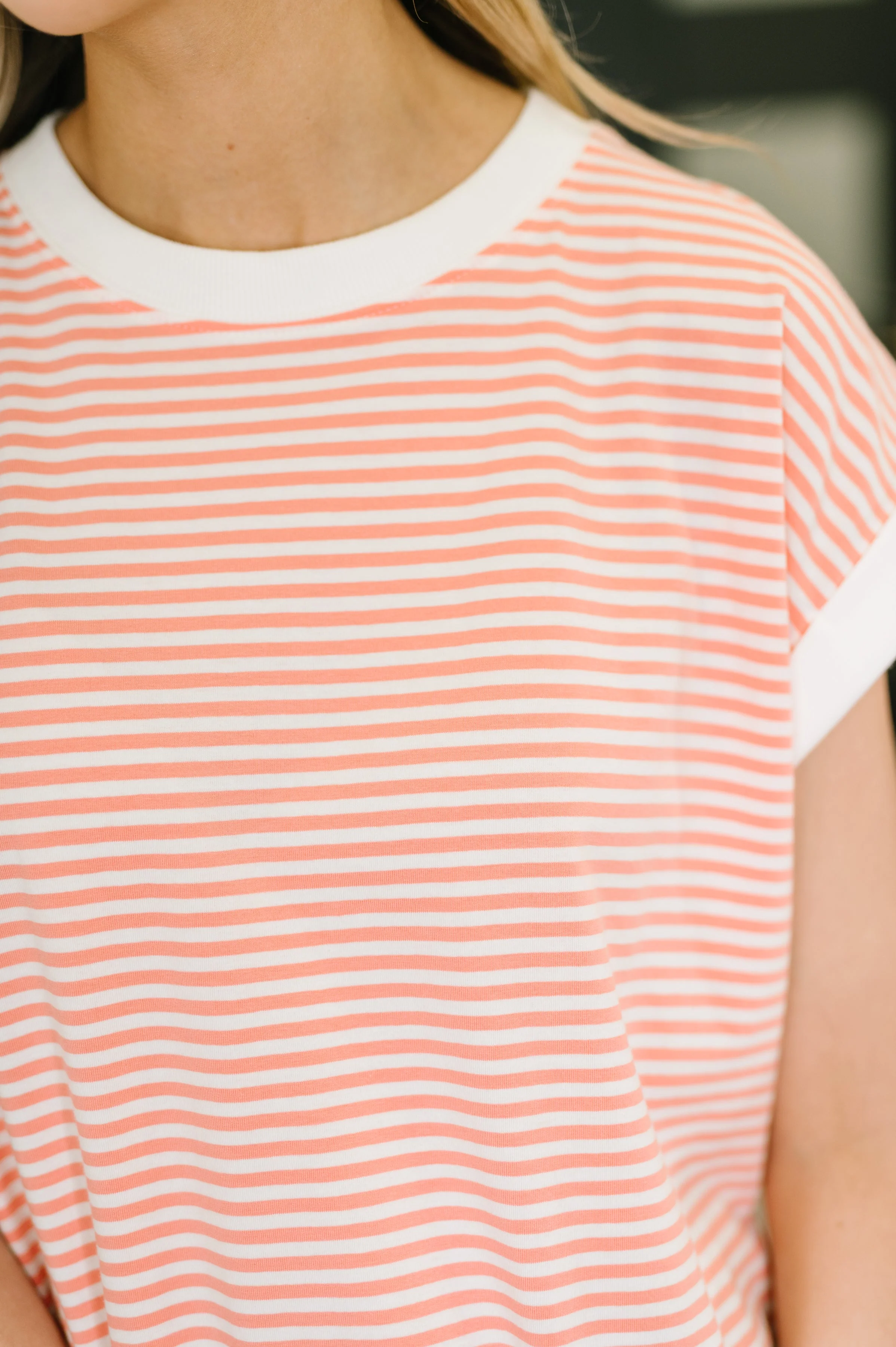 I Wouldn't Mind Short Sleeve Top in Coral - Image 2