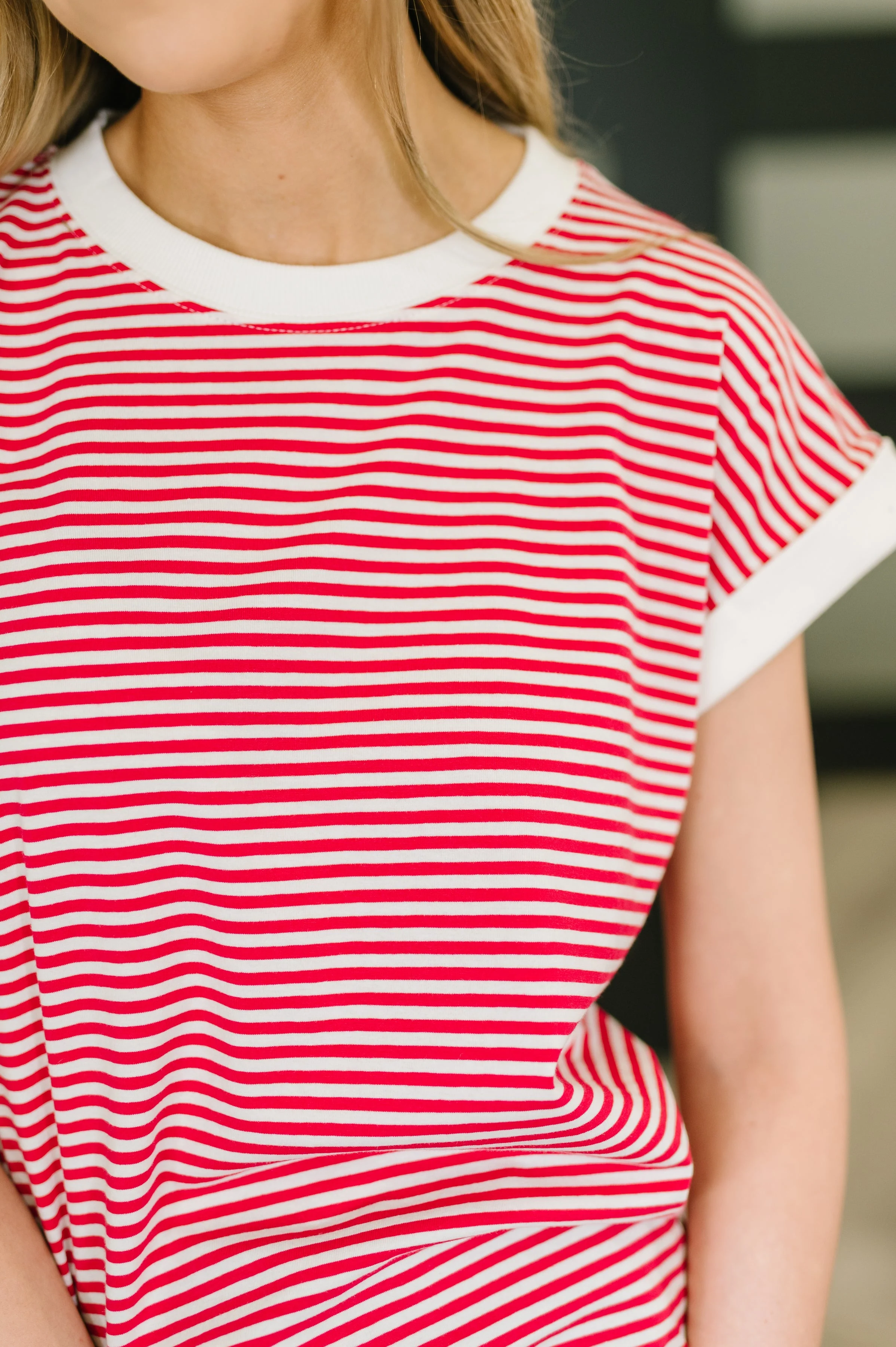 I Wouldn't Mind Short Sleeve Top in Ruby - Image 2
