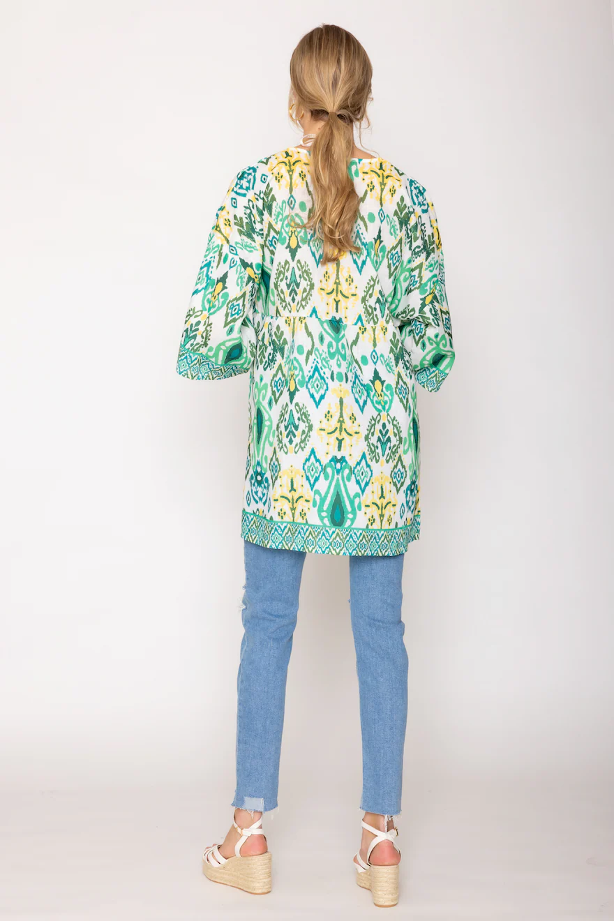 Ikat Print Poncho - Image 3