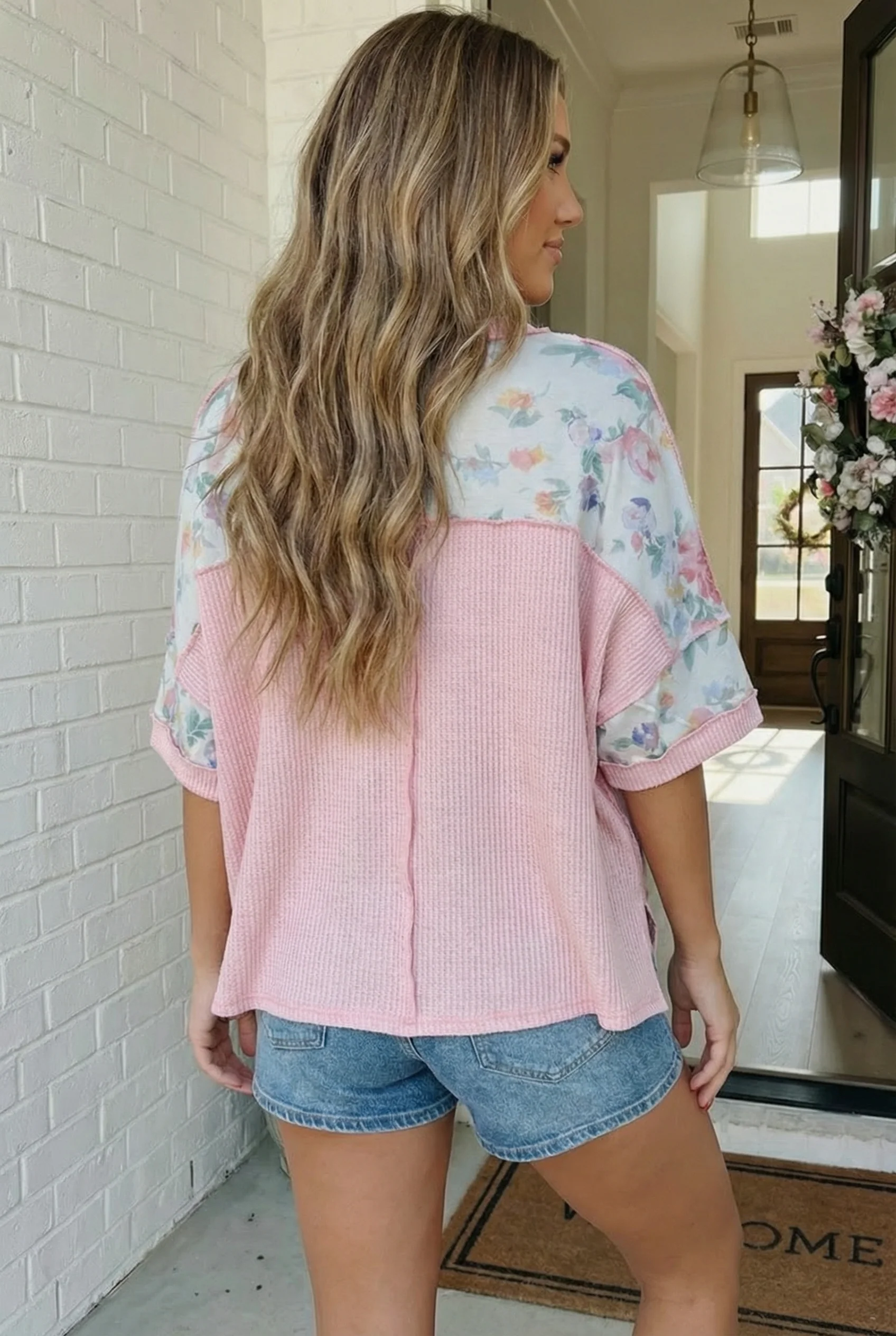 Rosey Teacup Ribbed Crewneck - Image 2