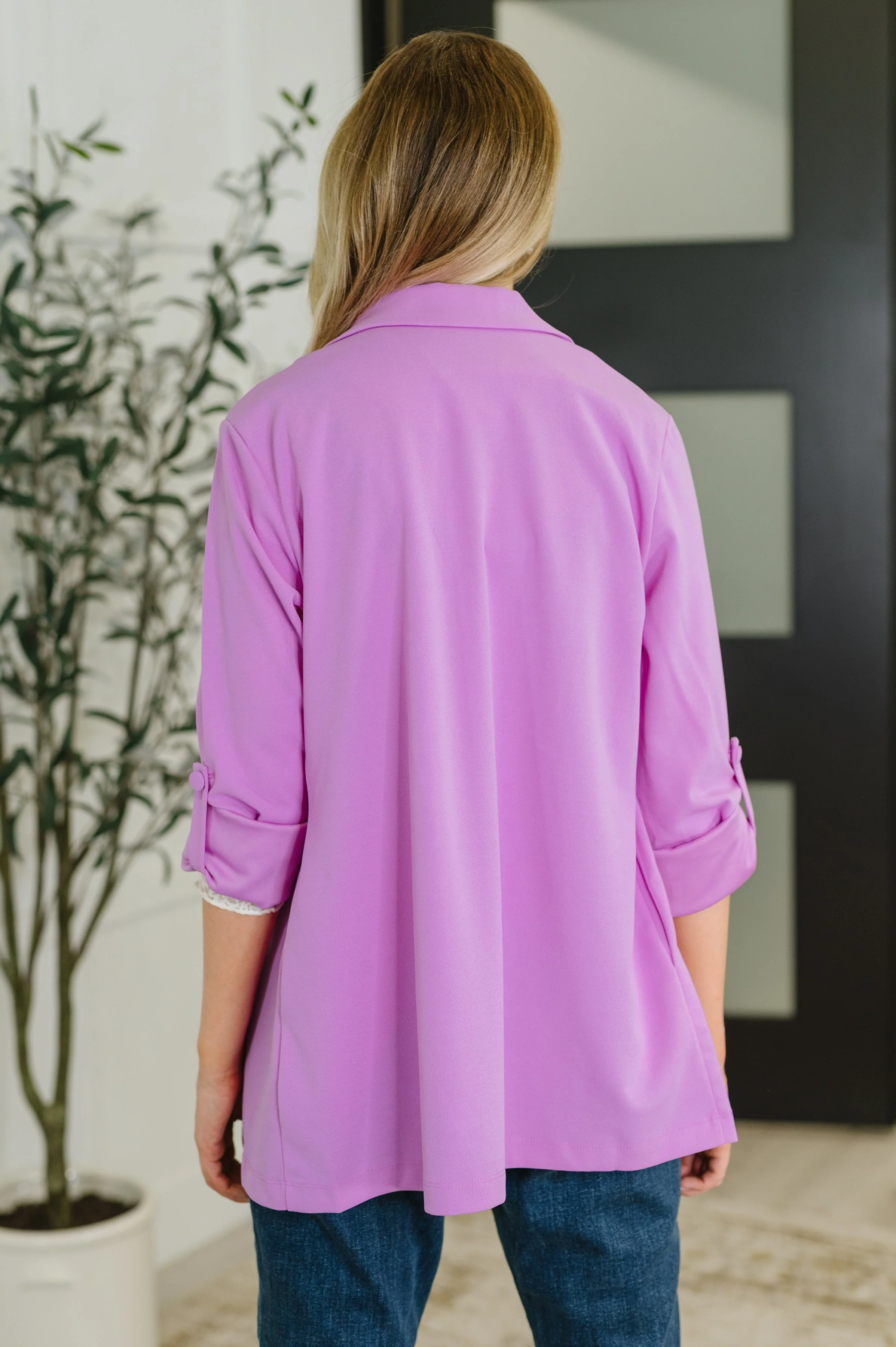 I'm Really That Gal Open Front Blazer in Orchid Glow - Image 7