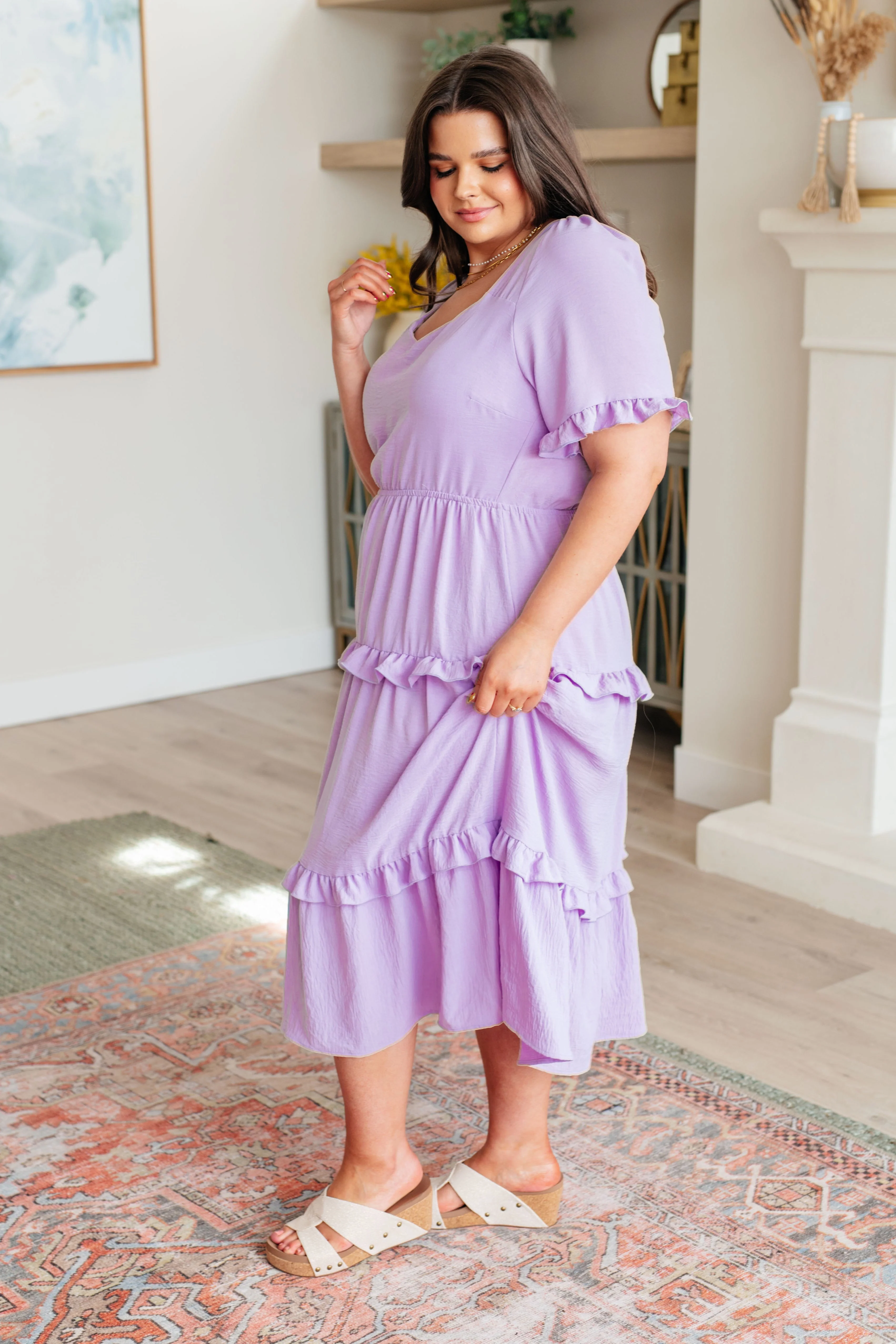 In My Carefree Era Tiered Ruffled Dress - Image 4