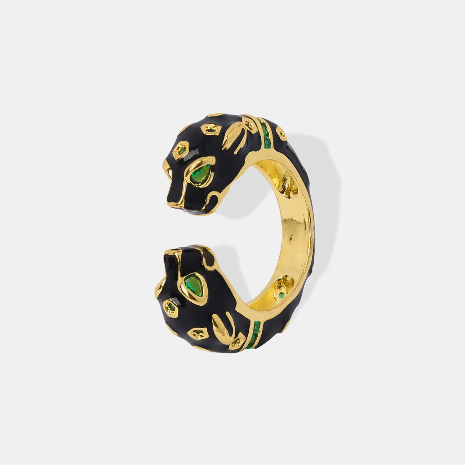 Inlaid Zircon Oil Drip Open Ring - Image 6