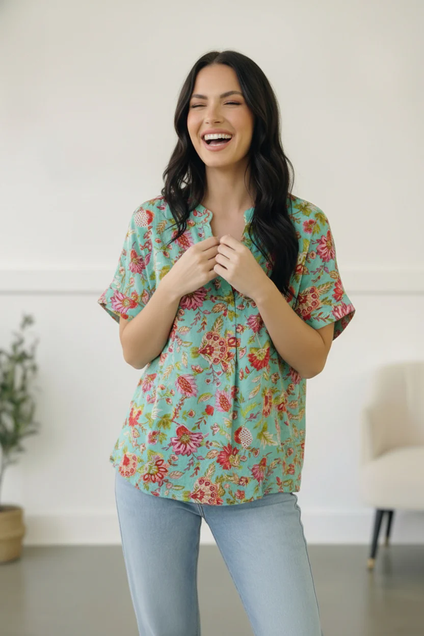 Jade Garden Easy Does it Blouse - Image 4