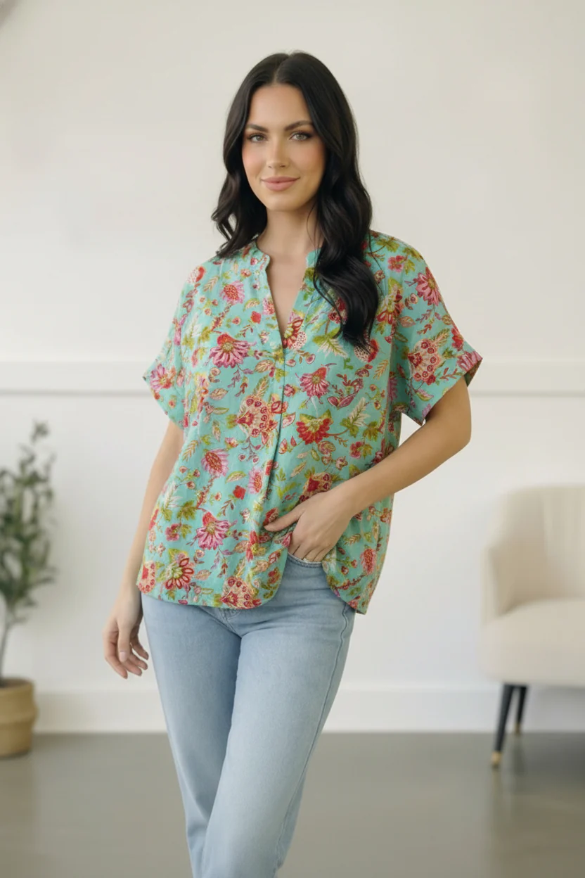 Jade Garden Easy Does it Blouse - Image 6