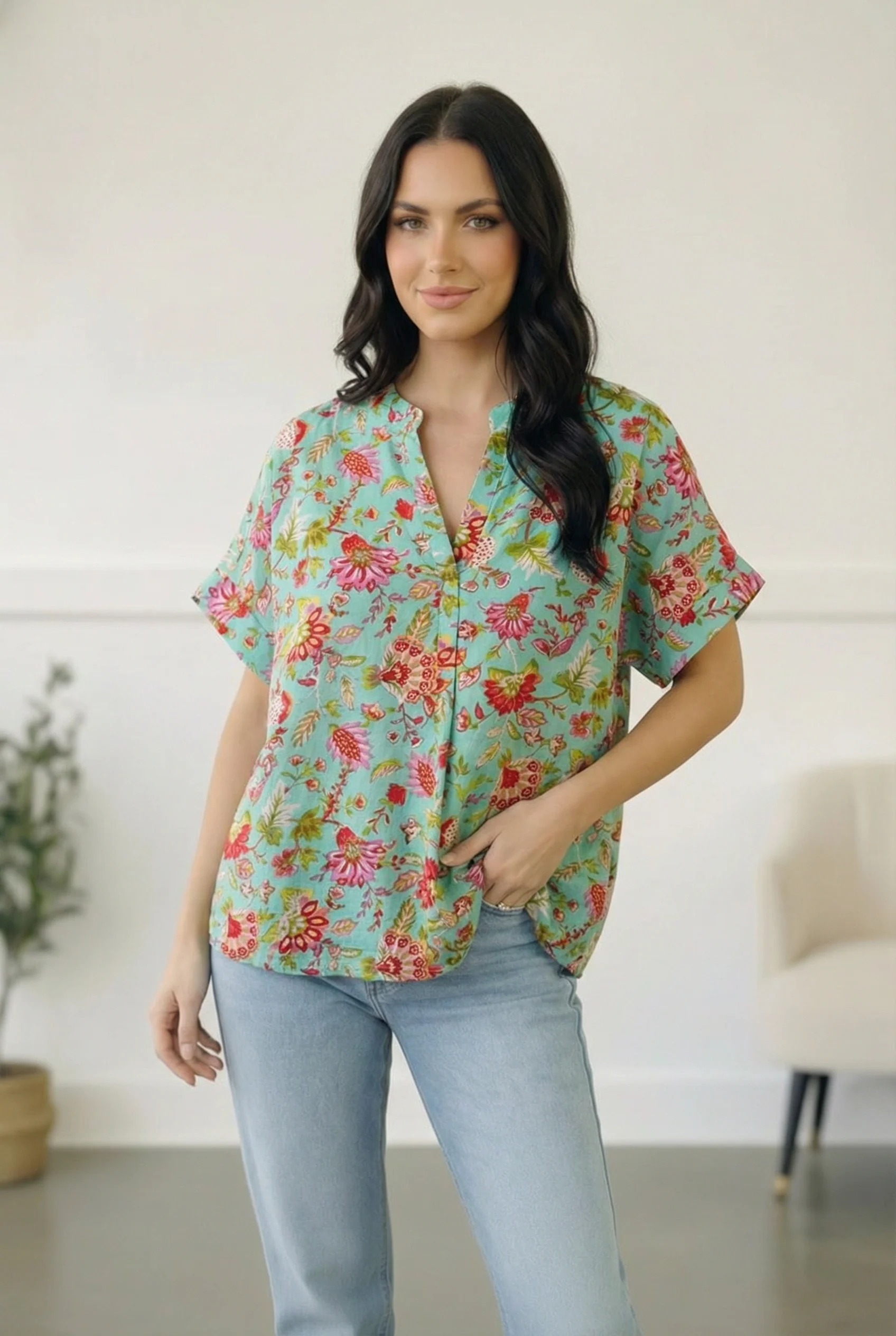 Jade Garden Easy Does it Blouse - Image 7