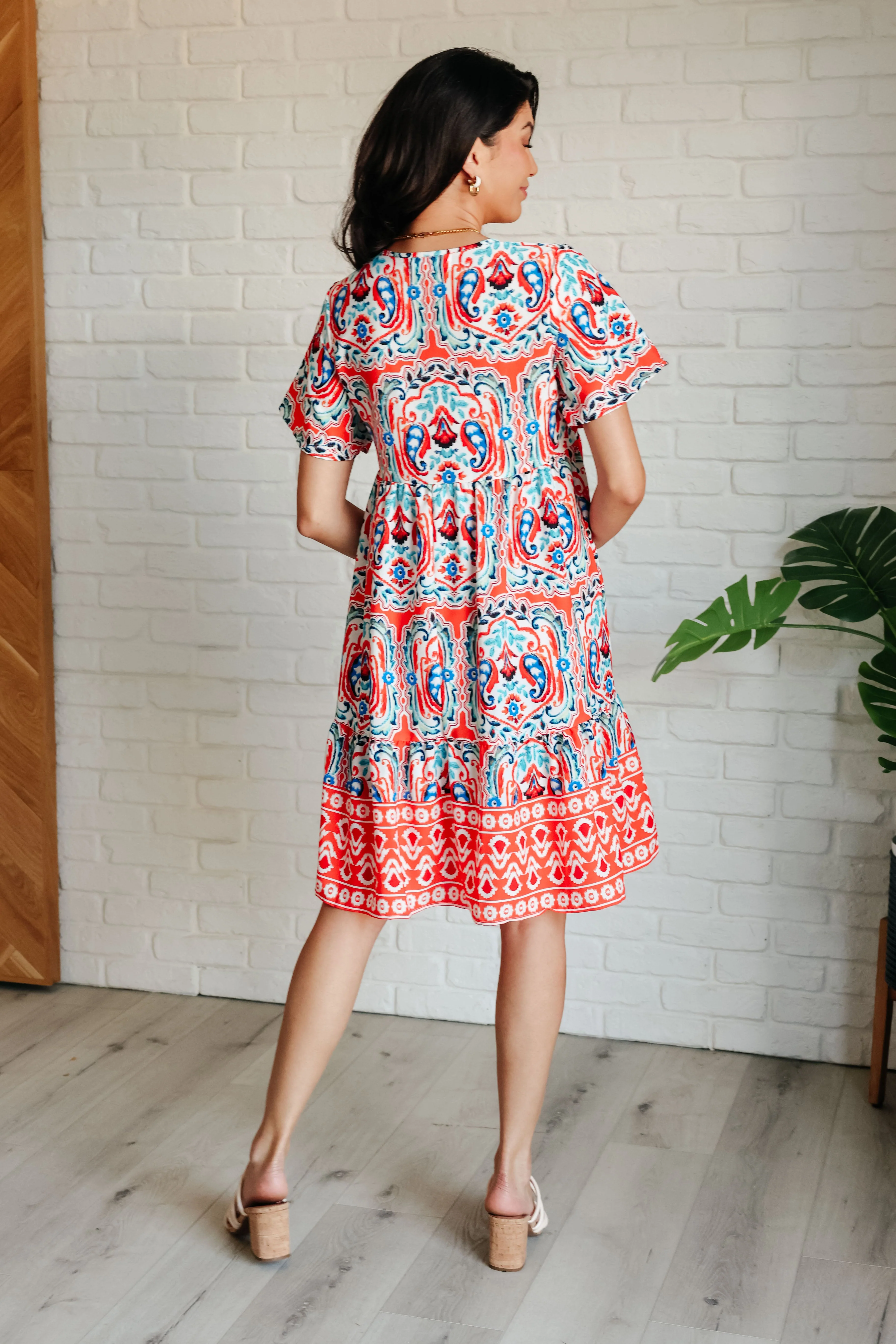 Journey On Mixed Print Dress - Image 4
