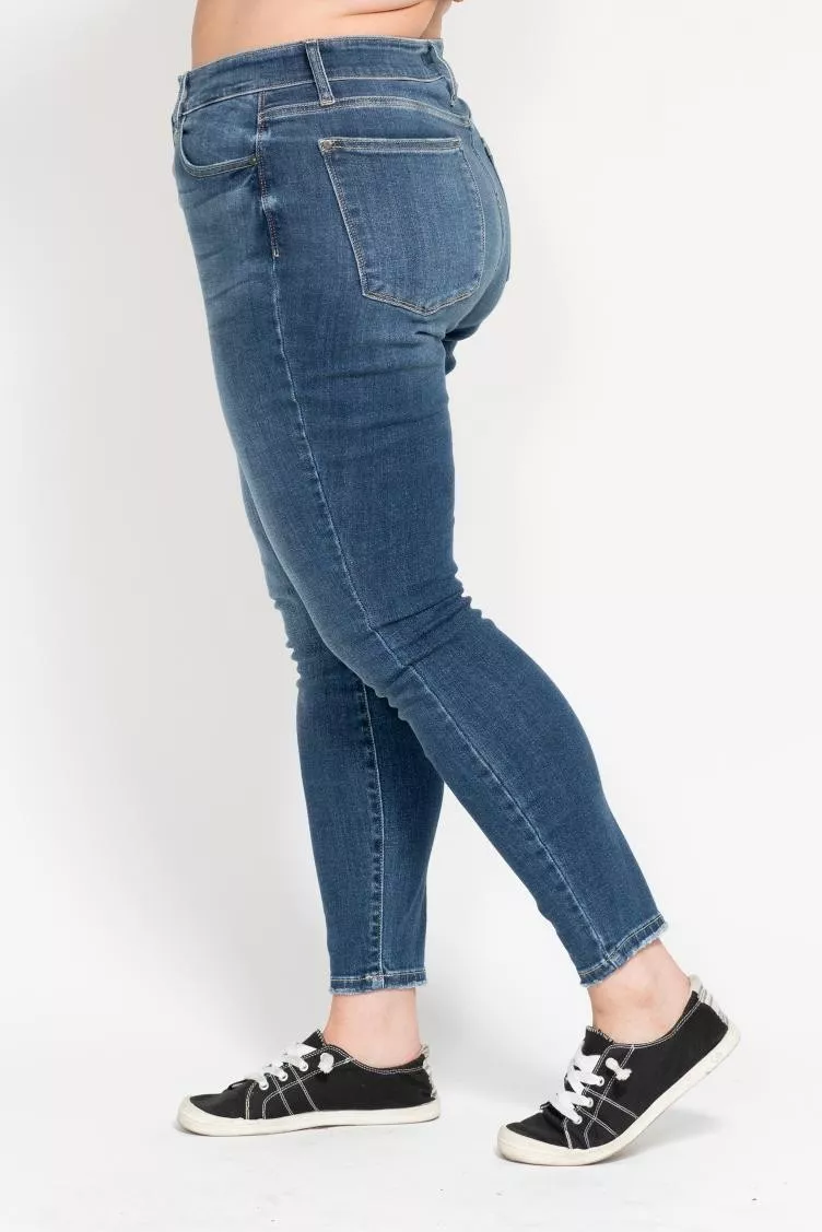 Judy Blue Full Size High Rise Button Fly Skinny Jeans Plus Size - Image 12
