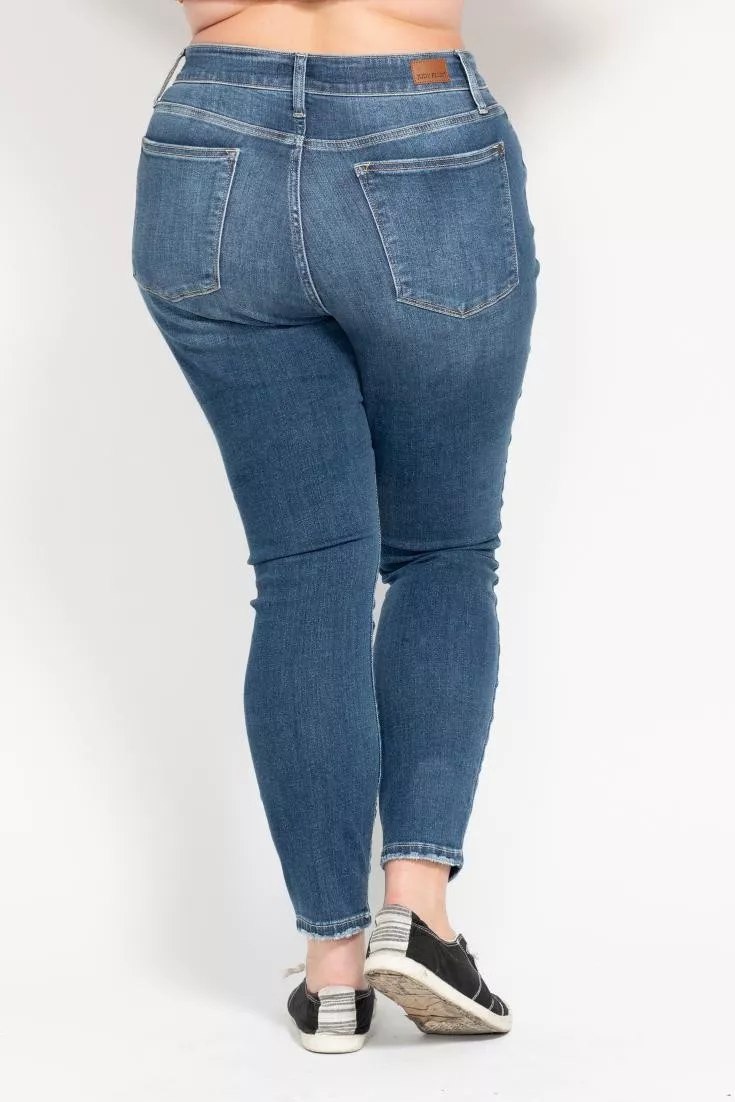 Judy Blue Full Size High Rise Button Fly Skinny Jeans Plus Size - Image 13