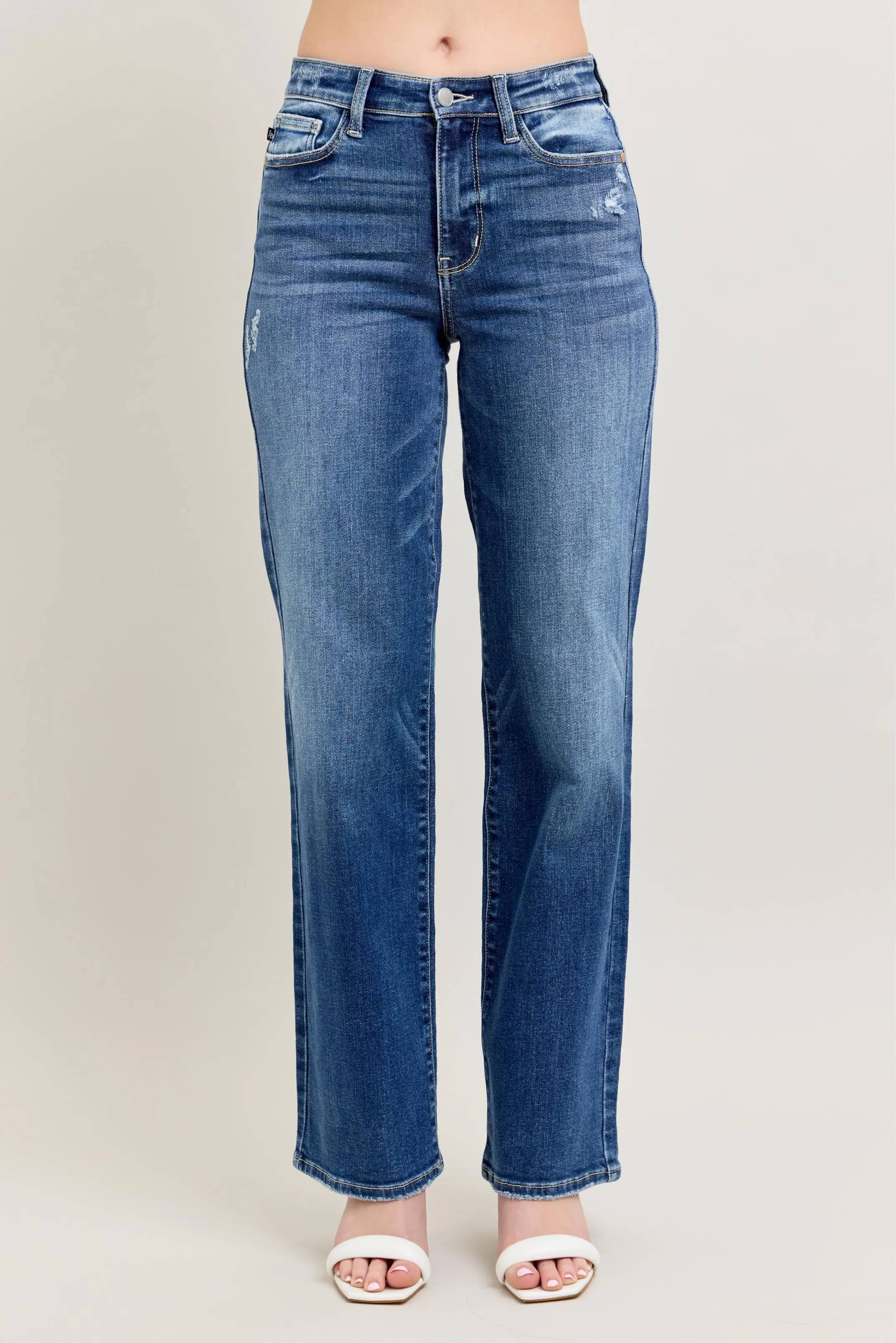 Judy Blue Full Size High Waist 90's Straight Leg Jeans Plus Size - Image 2