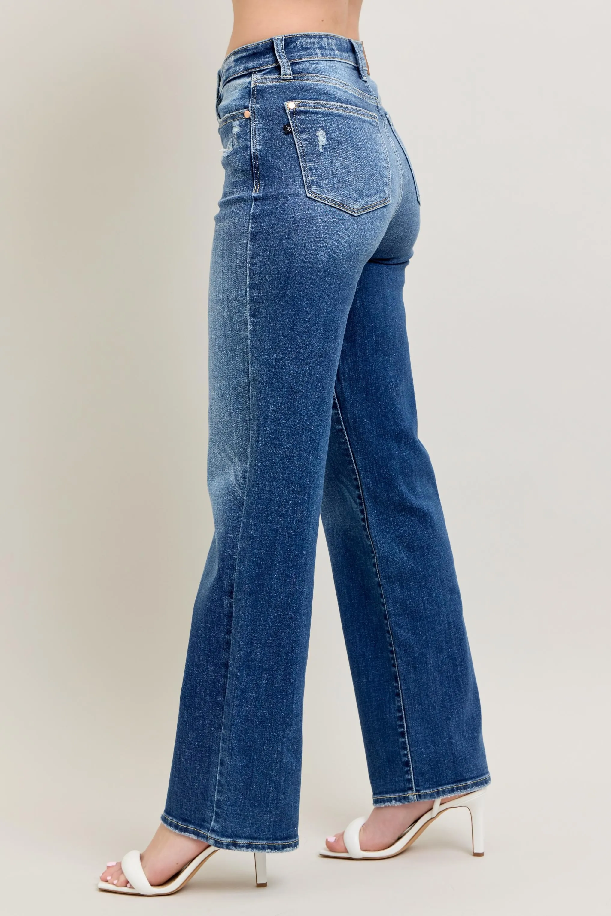 Judy Blue Full Size High Waist 90's Straight Leg Jeans Plus Size - Image 3