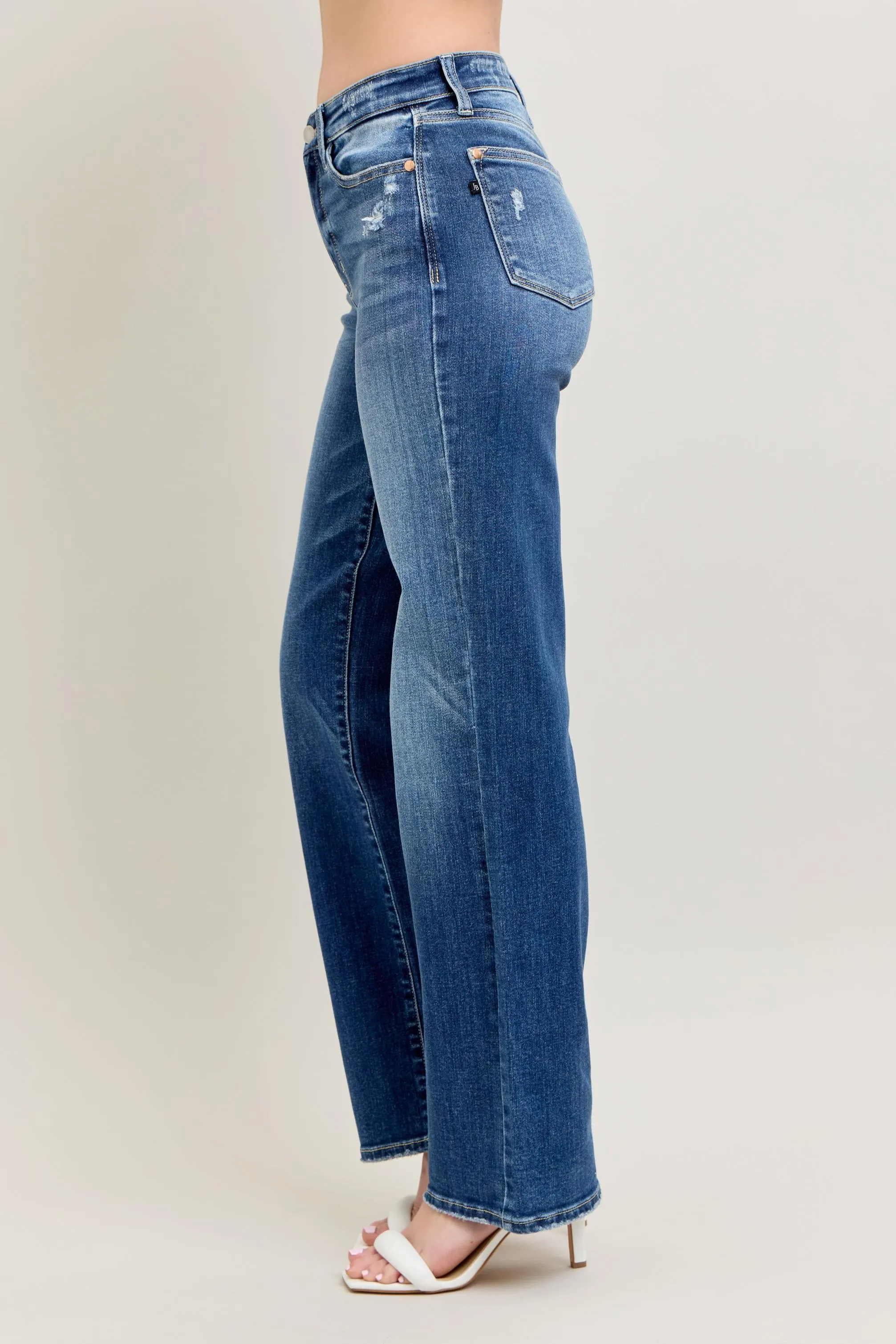 Judy Blue Full Size High Waist 90's Straight Leg Jeans Plus Size - Image 4