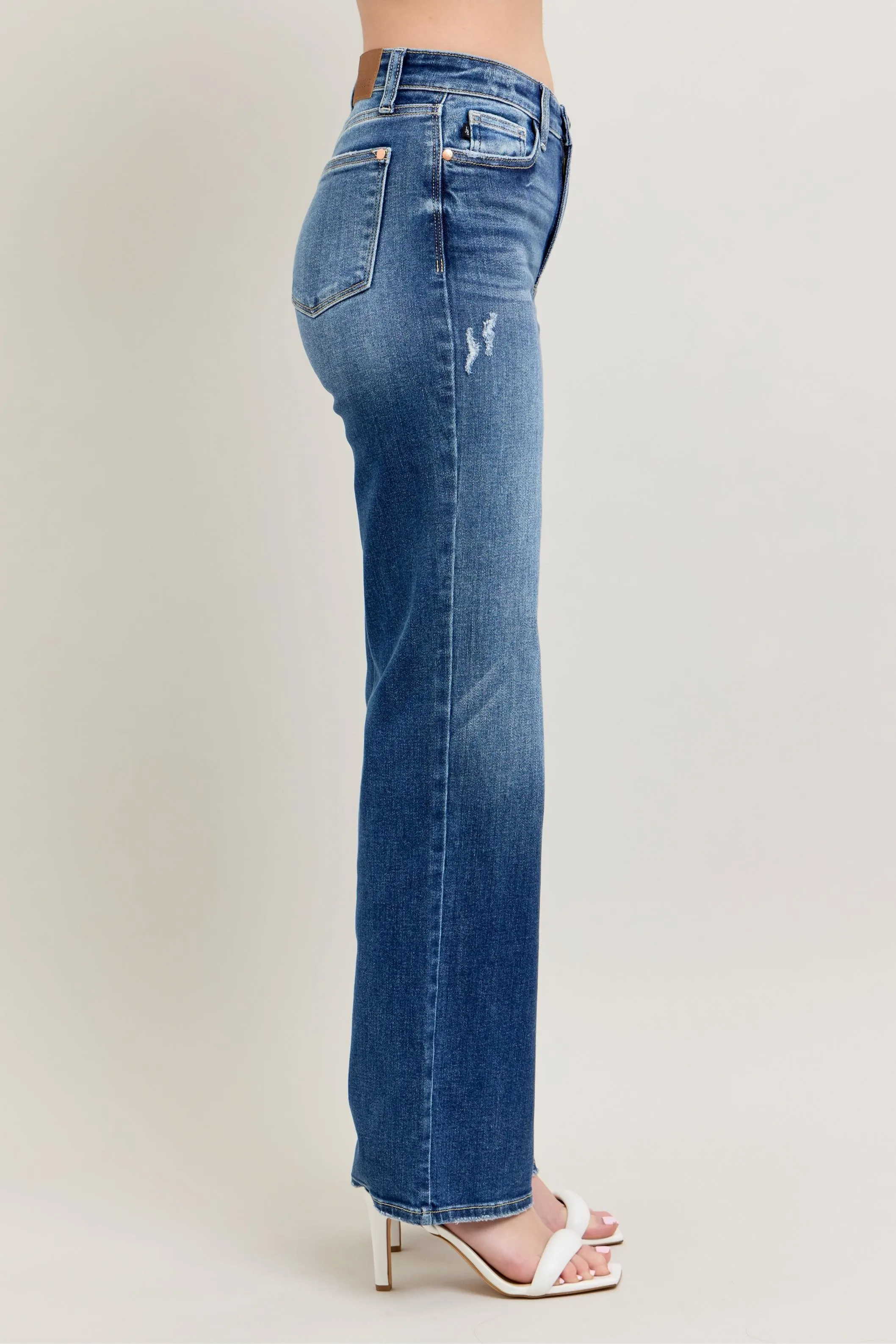 Judy Blue Full Size High Waist 90's Straight Leg Jeans Plus Size - Image 7