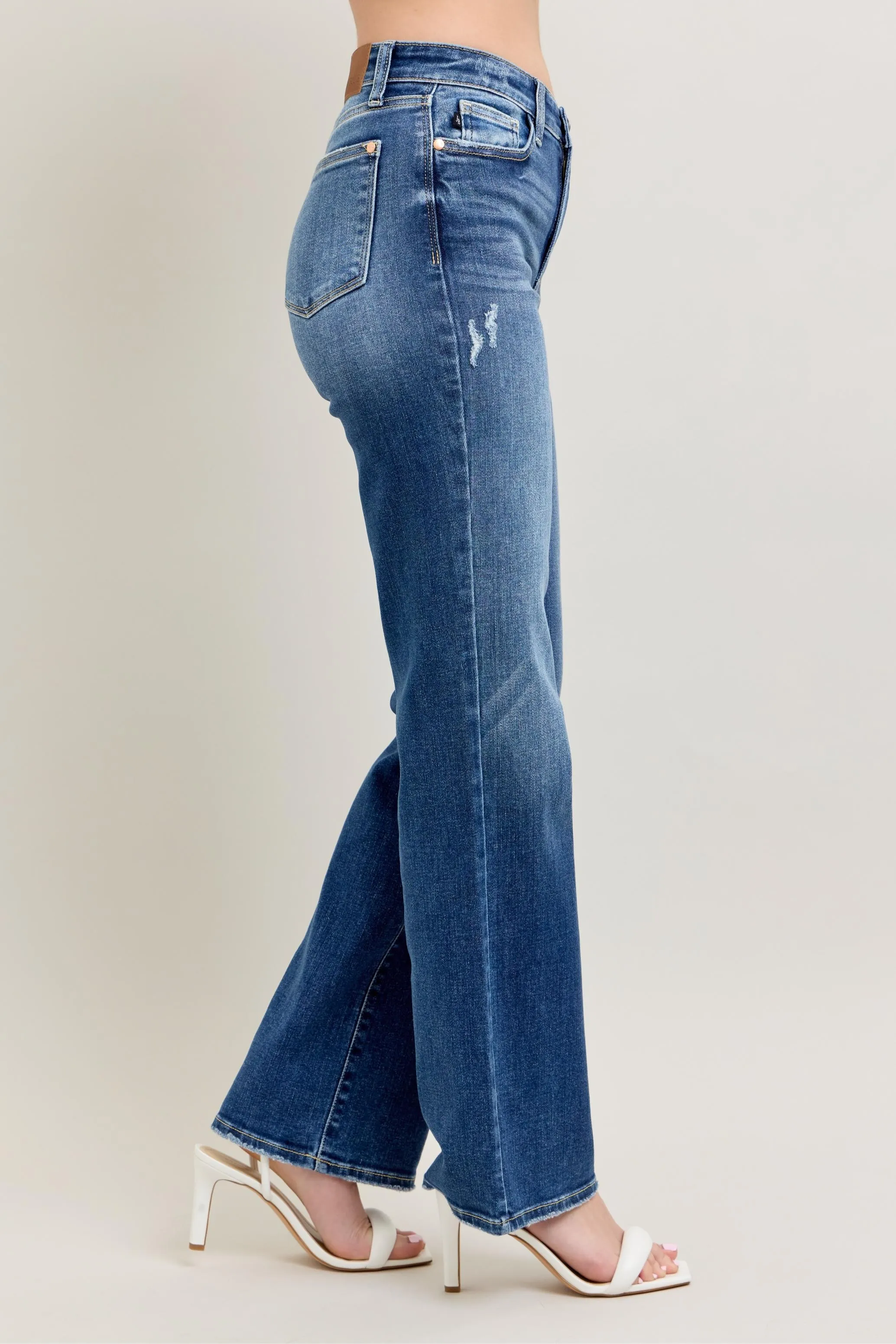 Judy Blue Full Size High Waist 90's Straight Leg Jeans Plus Size - Image 8