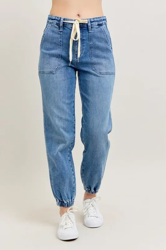 Judy Blue Full Size High Waist Denim Jogger Plus Size - Image 2