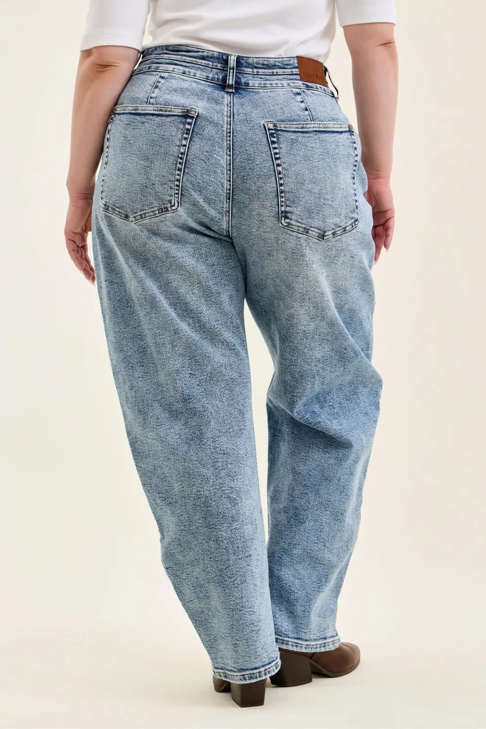 Judy Blue Full Size High Waist Marlow Arc Leg Jeans with Double Waistband Plus Size - Image 7