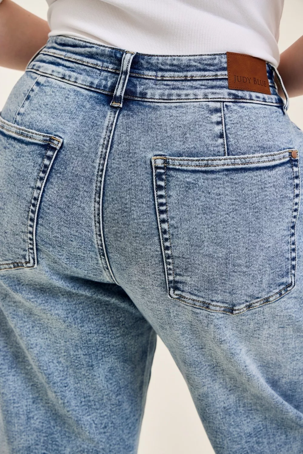 Judy Blue Full Size High Waist Marlow Arc Leg Jeans with Double Waistband Plus Size - Image 8