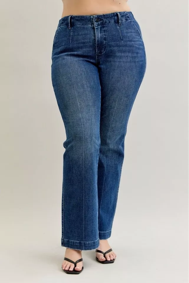 Judy Blue Full Size Mid Rise Bootcut Jeans with Welt Pockets Plus Size - Image 11