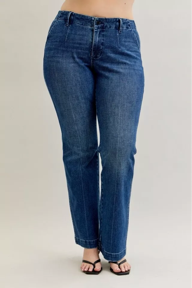 Judy Blue Full Size Mid Rise Bootcut Jeans with Welt Pockets Plus Size - Image 12