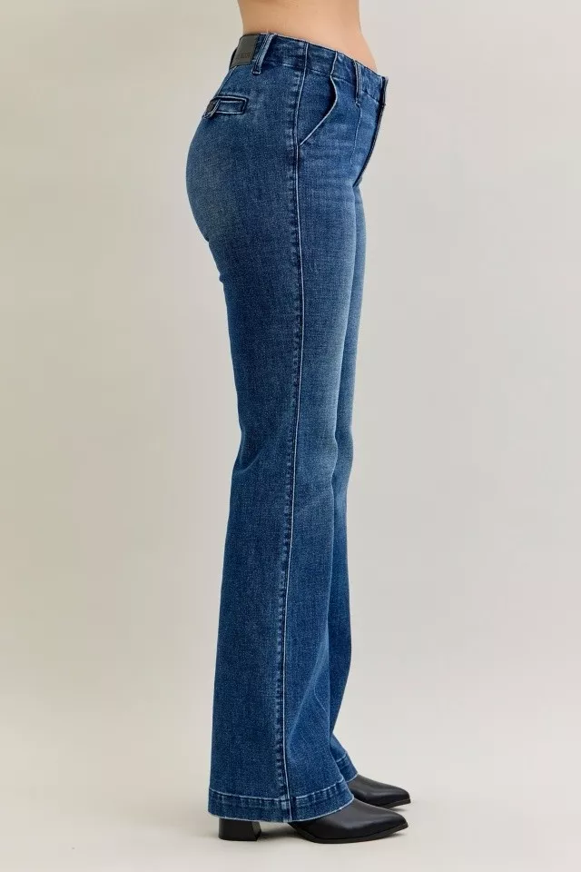 Judy Blue Full Size Mid Rise Bootcut Jeans with Welt Pockets Plus Size - Image 3
