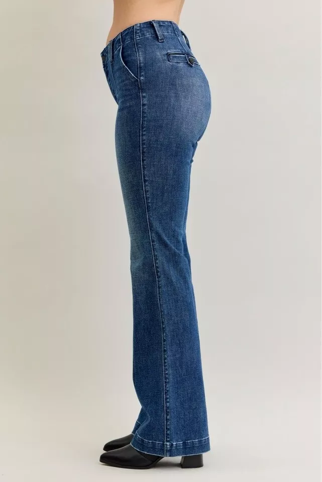 Judy Blue Full Size Mid Rise Bootcut Jeans with Welt Pockets Plus Size - Image 5