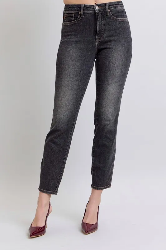 Judy Blue Full Size Mid Rise Tummy Control Slim Jeans Plus Size - Image 2