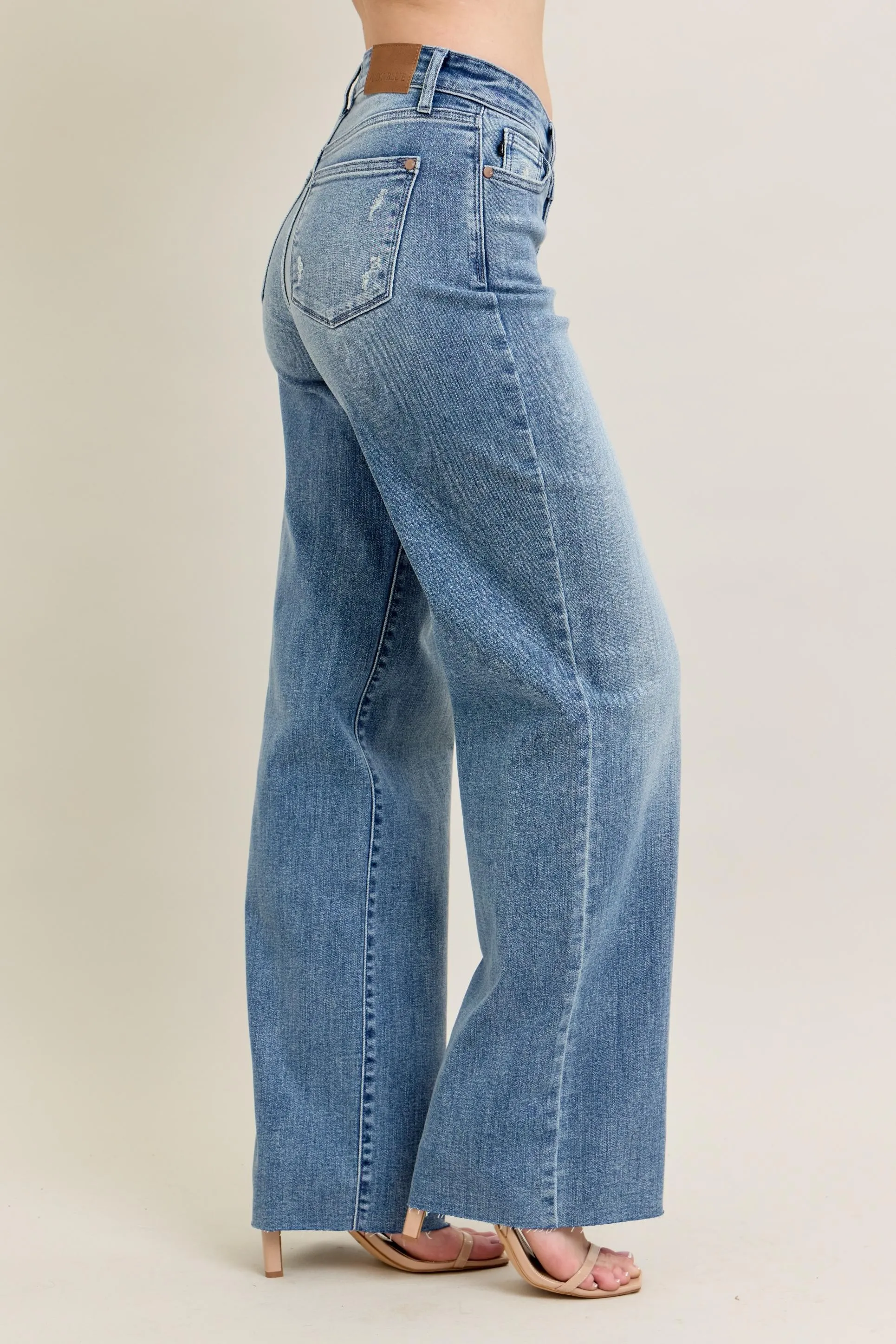 Judy Blue Full Size V - Front Baggy Jeans Plus Size - Image 4