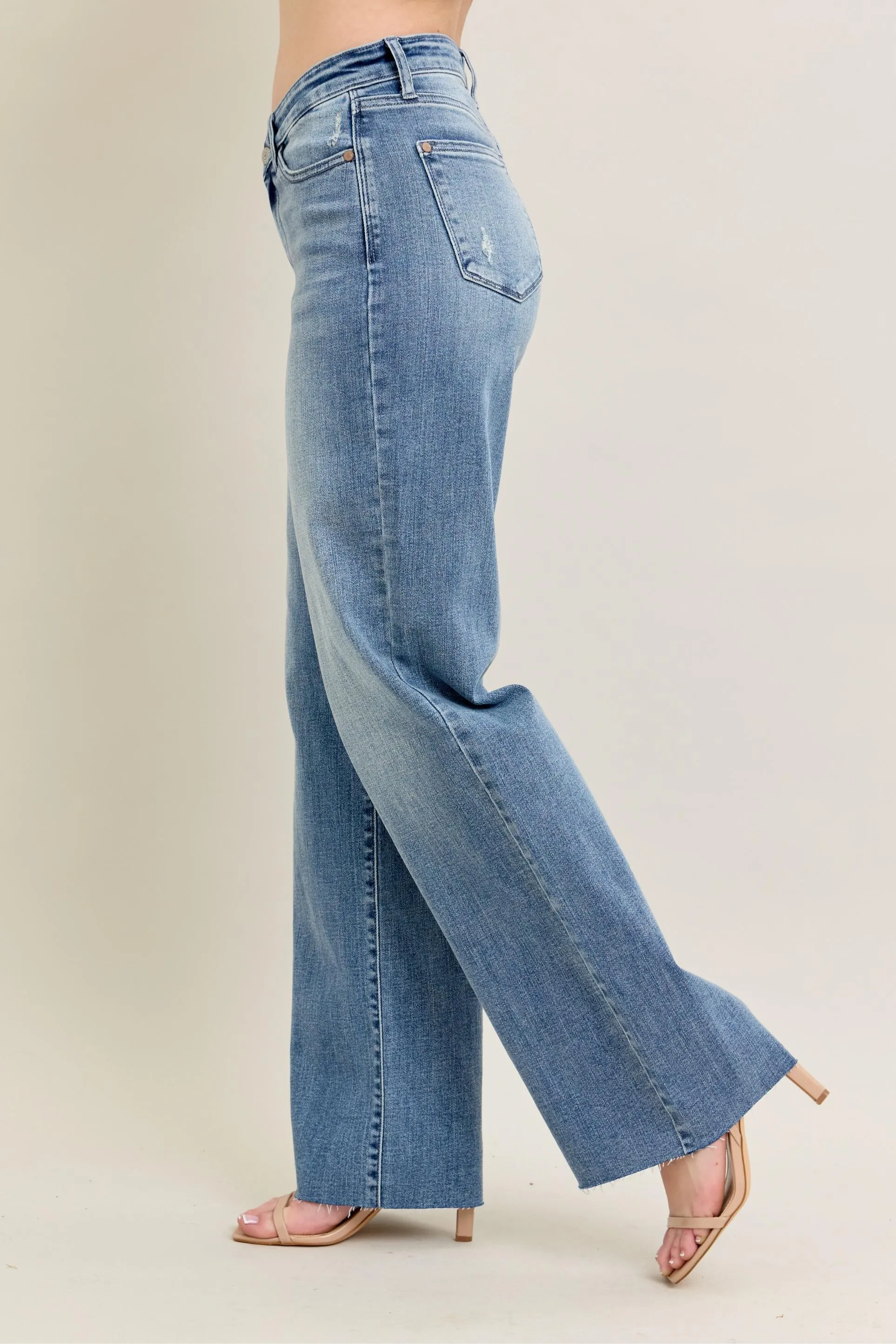 Judy Blue Full Size V - Front Baggy Jeans Plus Size - Image 7