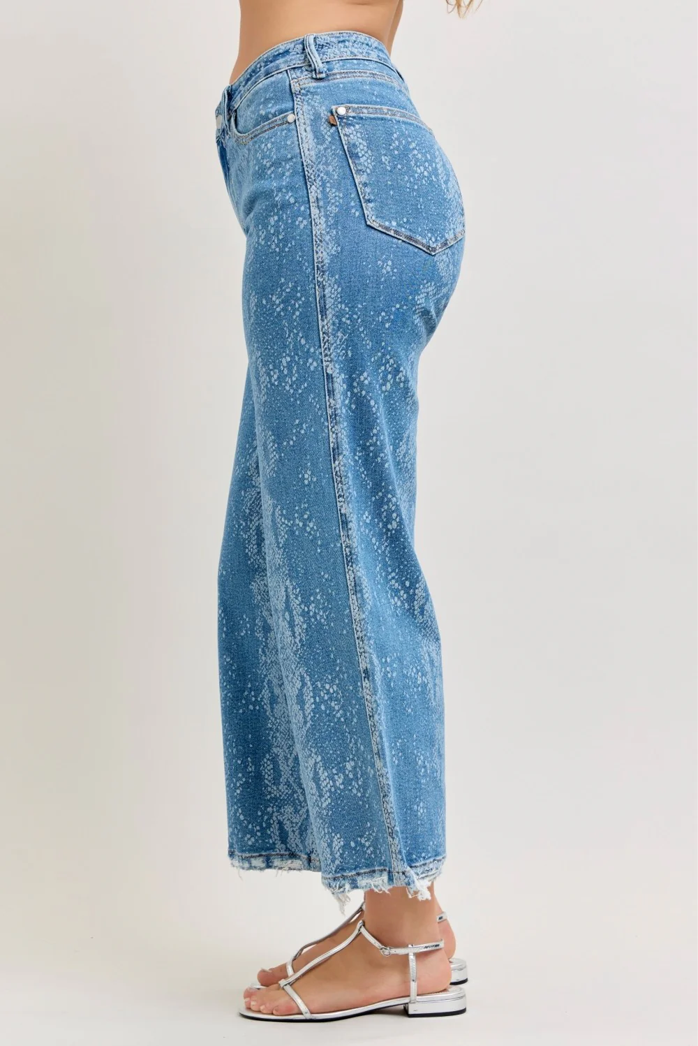 Judy Blue High Rise Ankle Wide Leg Jeans - Image 3