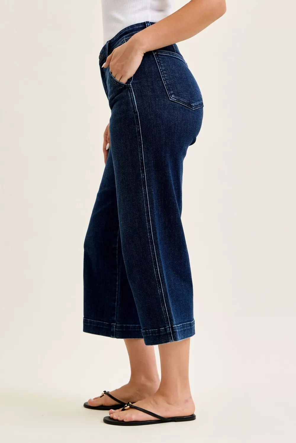 Judy Blue High Waist Ankle Wide Jeans - Image 4