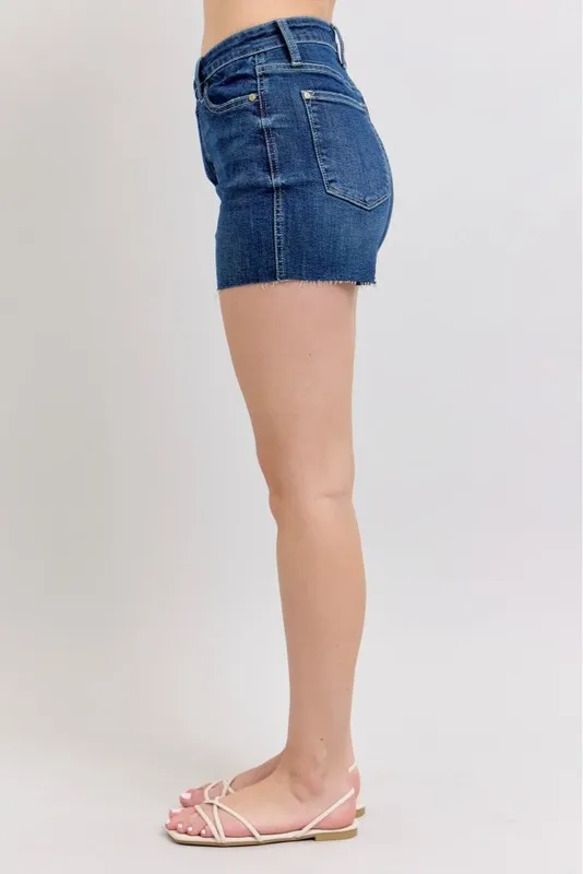 Judy Blue High Waist Criss-Cross Waistband Denim Shorts - Image 4
