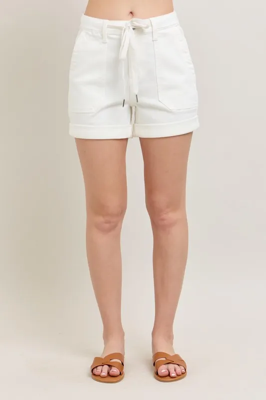 Judy Blue High Waist Cuff Denim Shorts - Image 2