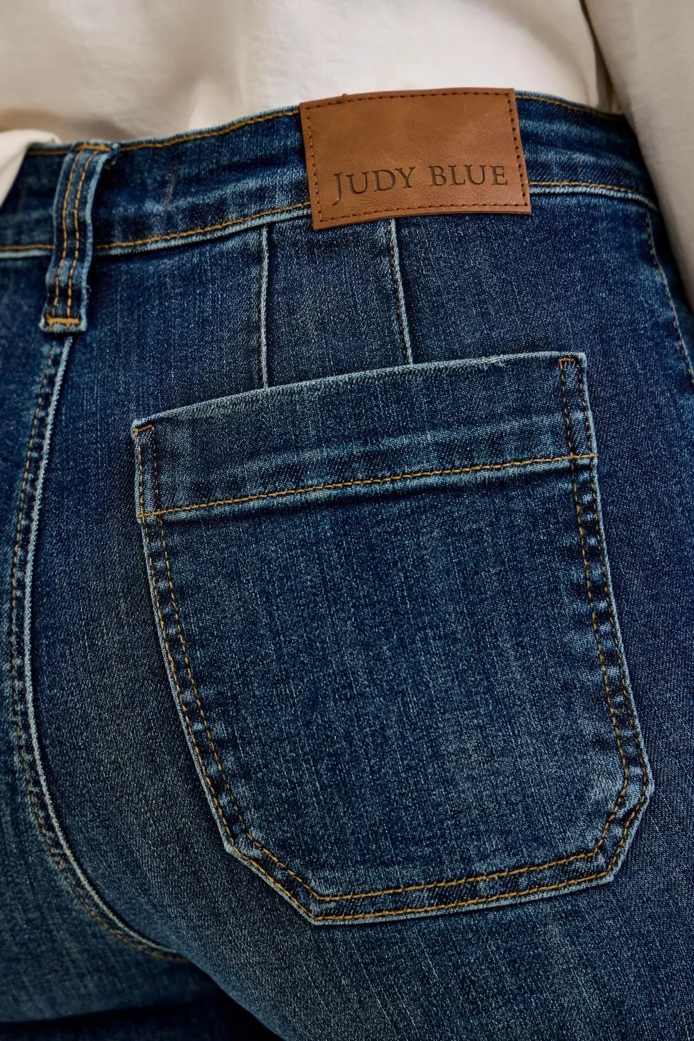 Judy Blue High Waist Wide Crop Utility Jeans with Patch Pocket - Image 6