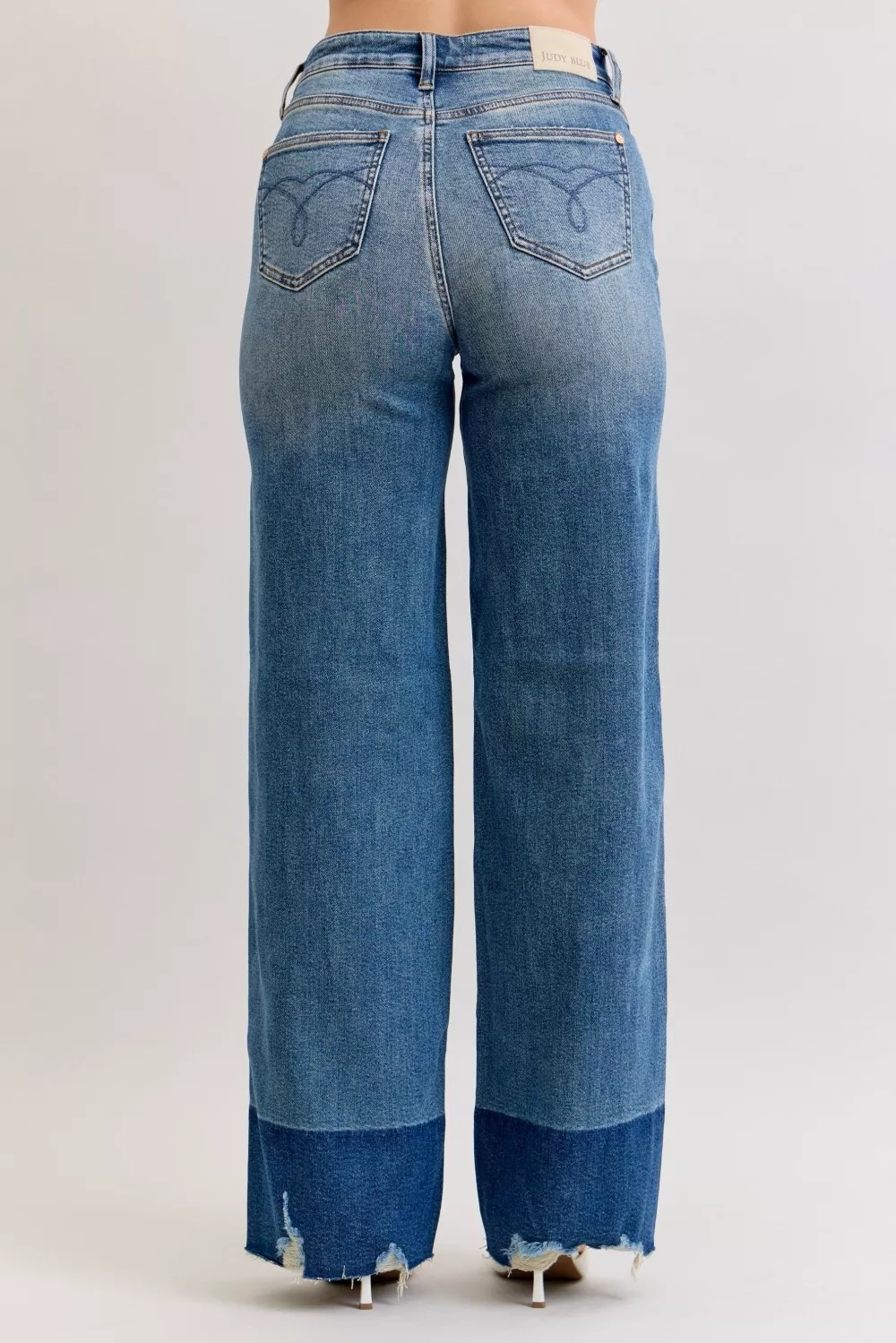 Judy Blue Raw Hem High Waist Column Straight Jeans - Image 4